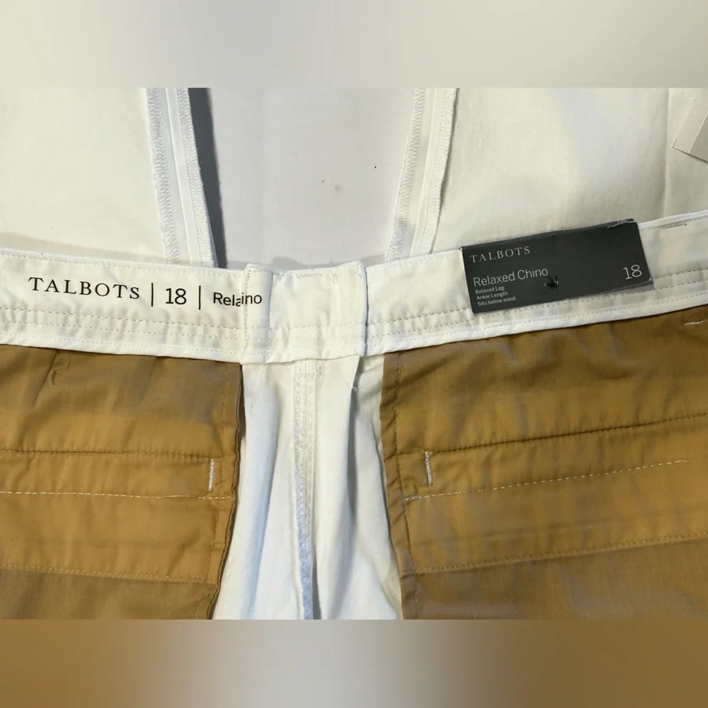 NWT Talbots Women’s Relaxes Chino Ankle‎ Length Size 18 - Picture 8 of 13